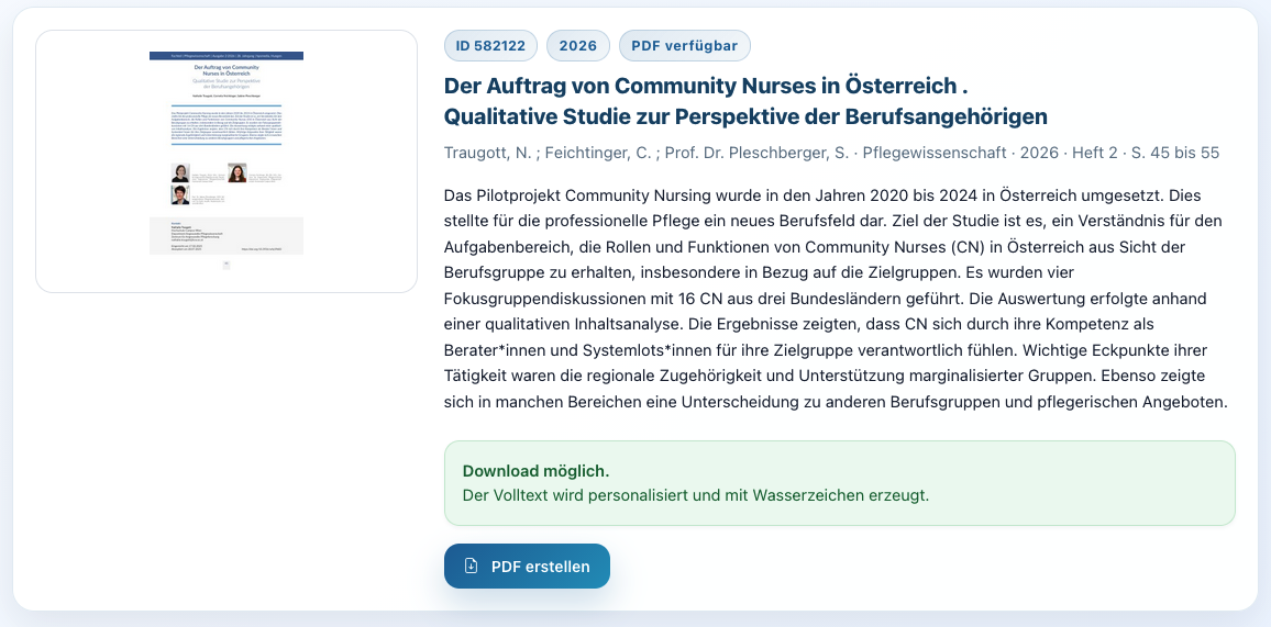 Lizenzierte Volltexte sind direkt nutzbar.