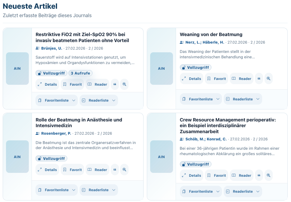 Jede Zeitschrift bekommt eine starke Einstiegsseite.