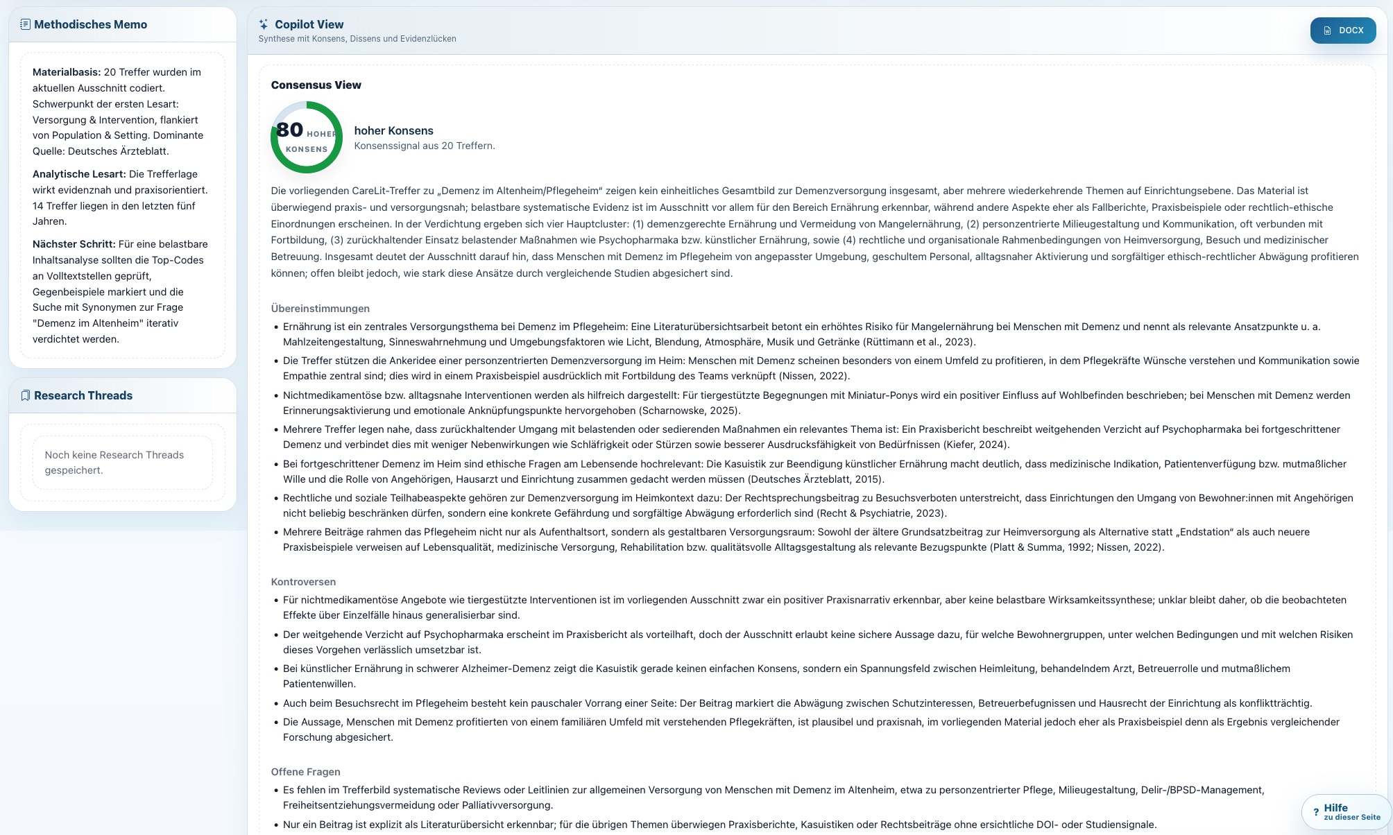 Lange Texte werden fachlich verdichtet.