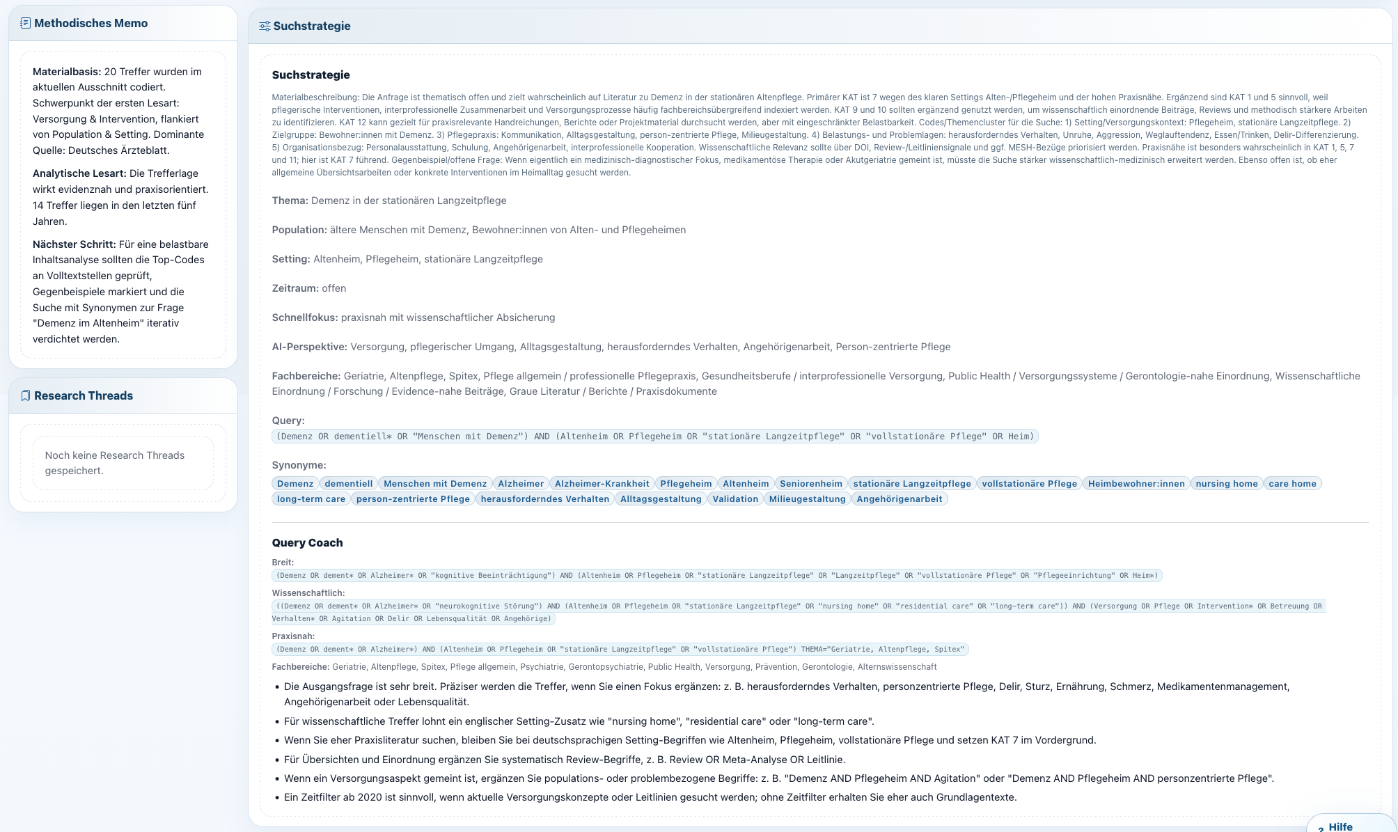 Analyse bleibt mit der Literatur verbunden.