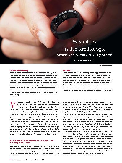 Vorschauseite 1: Wearables in der Kardiologie Potenzial und Hürden für die Herzgesundheit