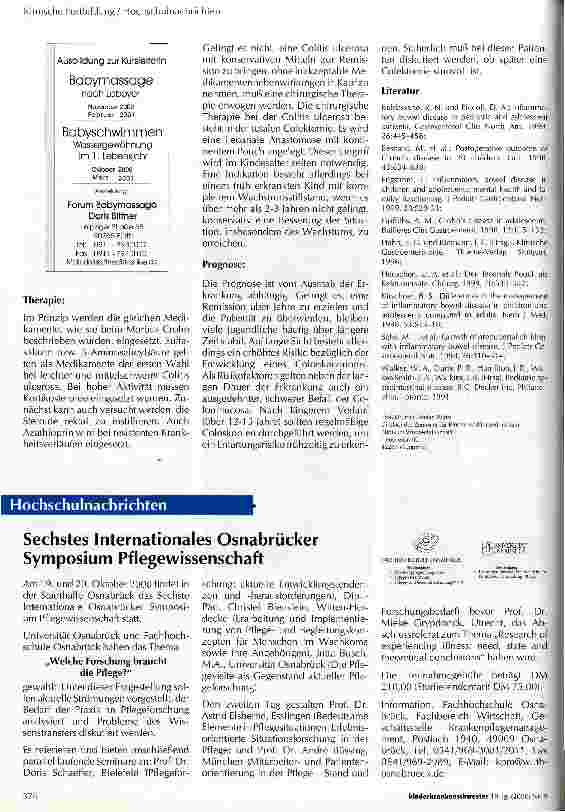 Vorschauseite 4: Chronisch entzündliche Darmerkrankungen im Kindesalter