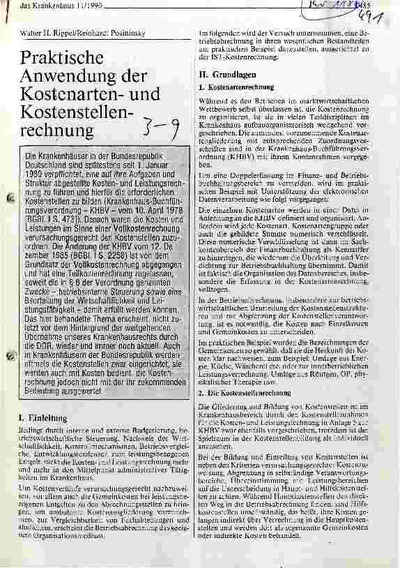 Vorschauseite 1: Praktische Anwendung der Kostenarten und Kostenstellenrechnung