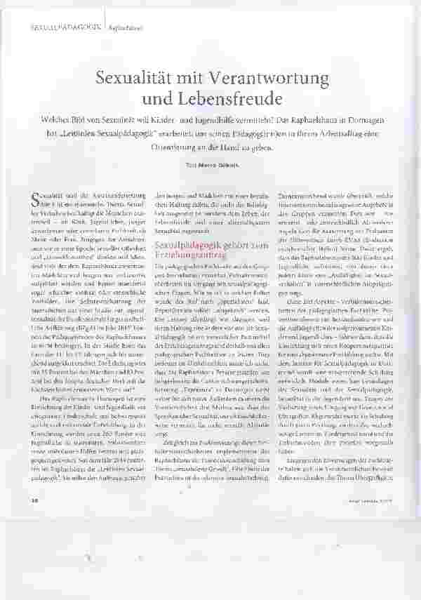 Vorschauseite 1: Sexualität mit Verantwortung und Lebensfreude