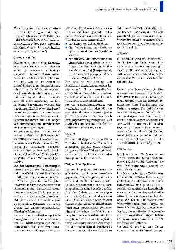 Vorschauseite 2: Arzneimittelapplikation über Sonde und enterale Ernährung