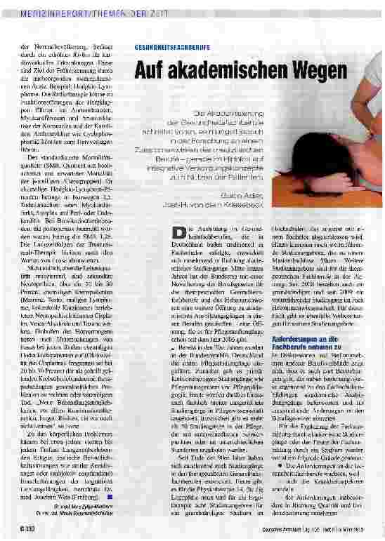 Vorschauseite 1: Auf akademischen Wegen