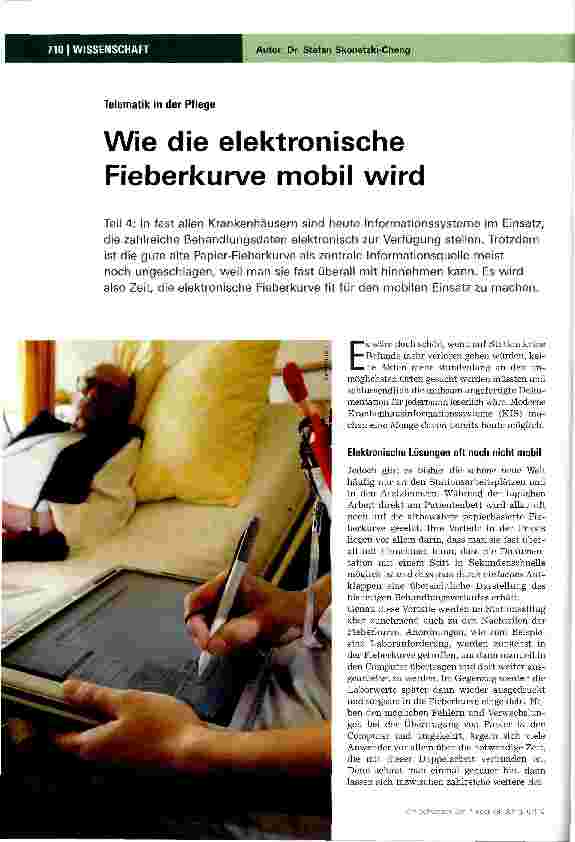 Vorschauseite 1: Wie die elektronische Fieberkurve mobil wird