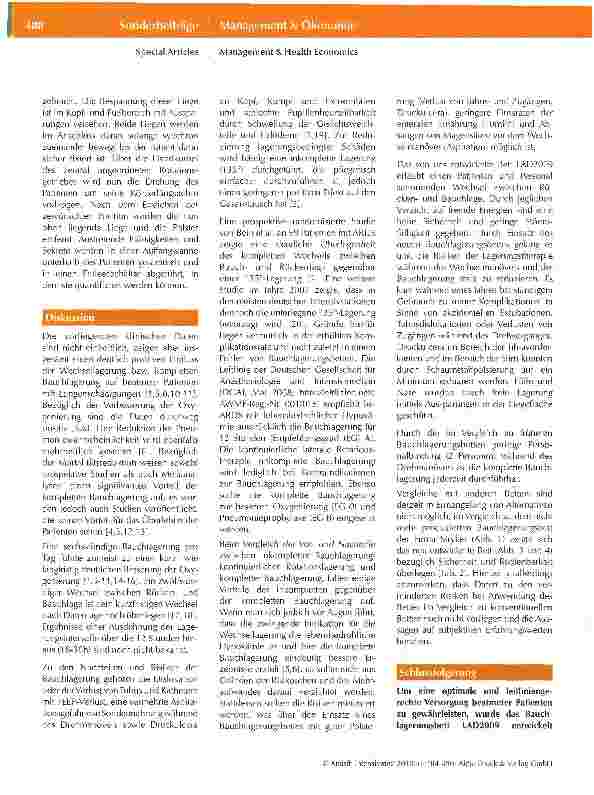 Vorschauseite 4: Vorstellung eines neu entwickelten Bettes zur Bauchlagerungstherapie des beatmeten Patienten