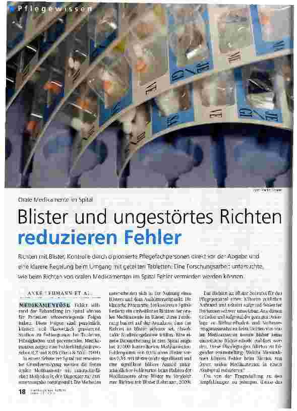 Vorschauseite 1: Blister und ungestörtes Richten reduzieren Fehler