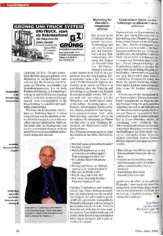 Vorschauseite 2: Marketing für Krankenhäuser - Was Krankenhäuser von Caterern lernen können Zukunftsforum Krankenhaus (1)