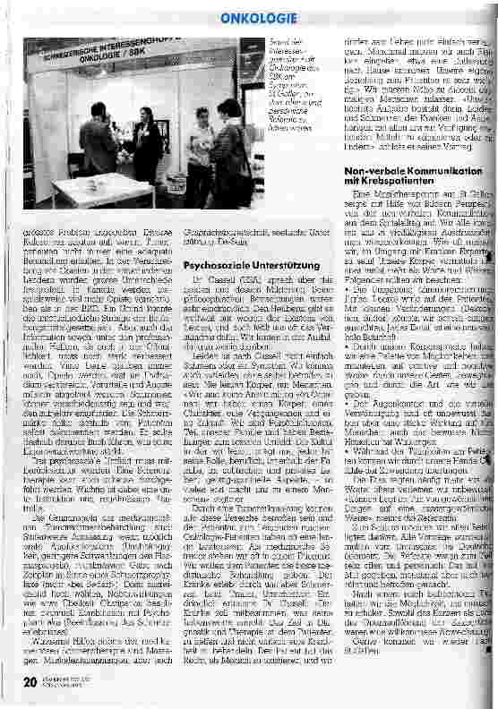 Vorschauseite 2: Offene und persönliche Atmosphäre 2 Tagungen in St. Gallen zum Thema Krebs