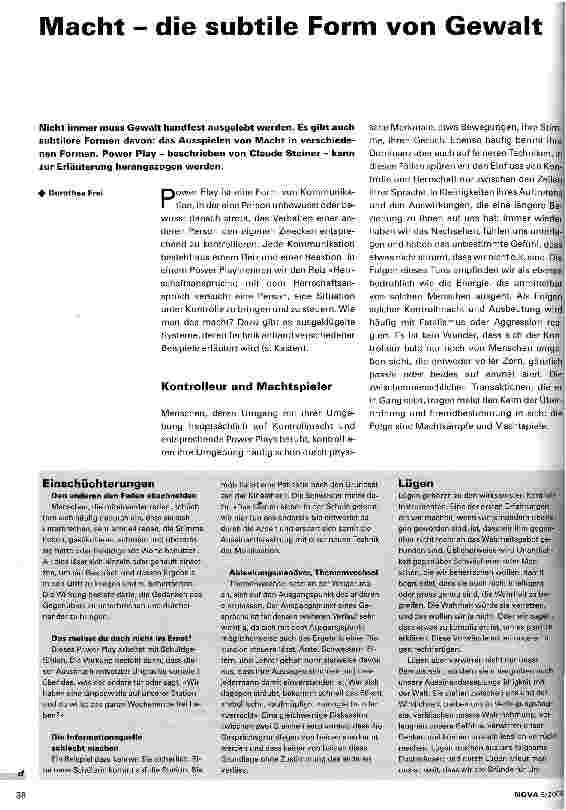 Vorschauseite 1: Macht - die subtile Form von Gewalt