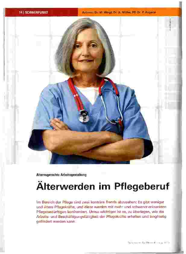 Vorschauseite 1: Älterwerden im Pflegeberuf