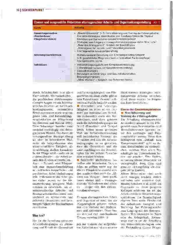 Vorschauseite 3: Älterwerden im Pflegeberuf