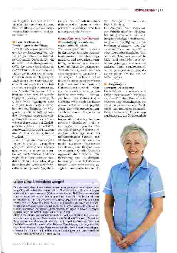 Vorschauseite 4: Älterwerden im Pflegeberuf