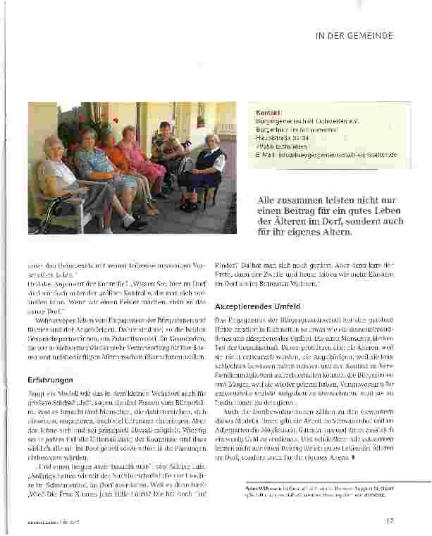 Vorschauseite 4: Menschen und Kirchtürme bitte im Dorf lassen