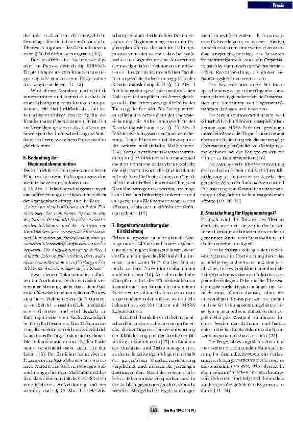 Vorschauseite 3: Haftungsfragen im Hygienebereich - Hygienemängel gelten juristisch als „voll beherrschbare Risiken