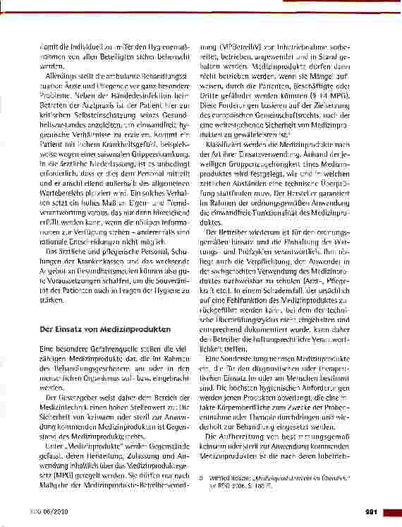 Vorschauseite 6: Der vollbeherrschbare Risikobereich - Hygienemängel als Haftungsfehler