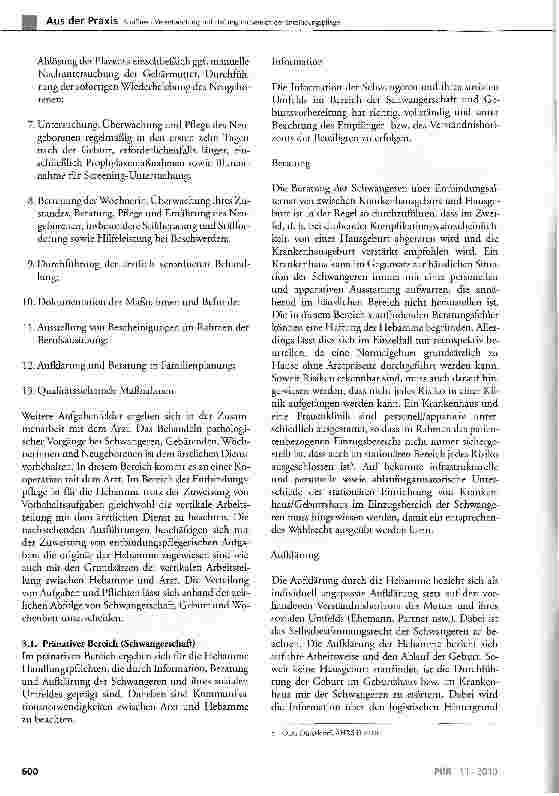 Vorschauseite 2: Verantwortung und Haftung im Bereich der Entbindungspflege