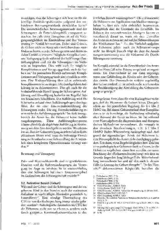 Vorschauseite 3: Verantwortung und Haftung im Bereich der Entbindungspflege