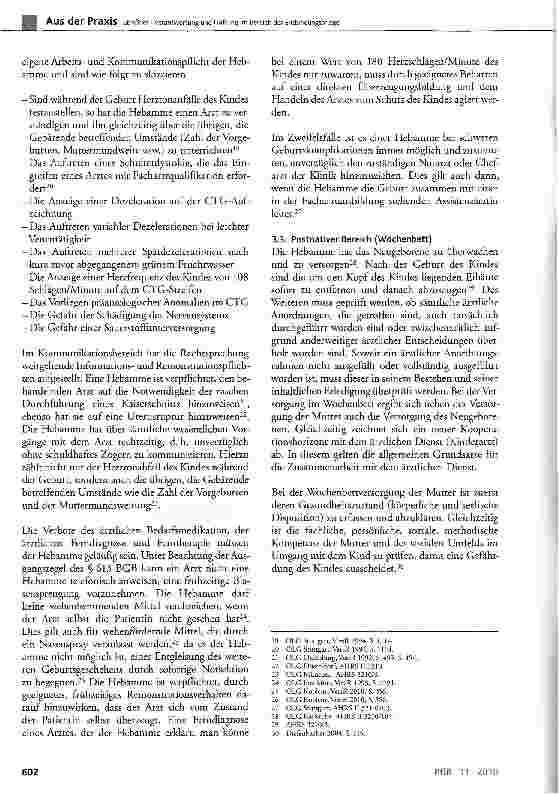 Vorschauseite 4: Verantwortung und Haftung im Bereich der Entbindungspflege