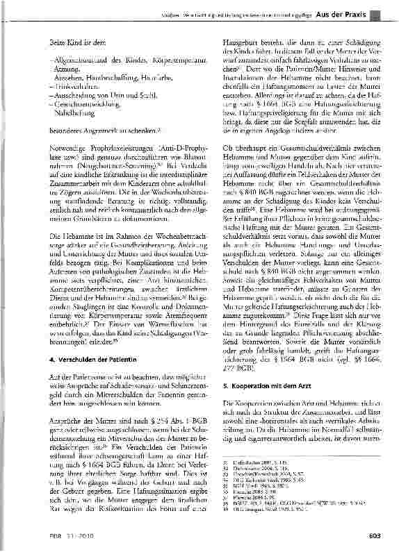Vorschauseite 5: Verantwortung und Haftung im Bereich der Entbindungspflege