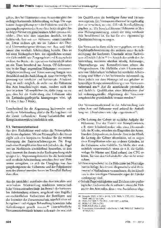 Vorschauseite 6: Verantwortung und Haftung im Bereich der Entbindungspflege