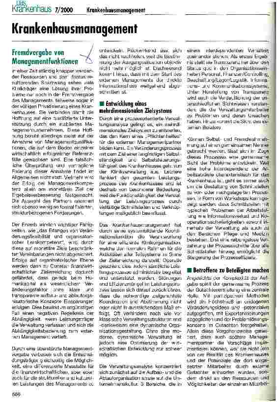 Vorschauseite 1: Fremdvergabe von Managementfunktionen