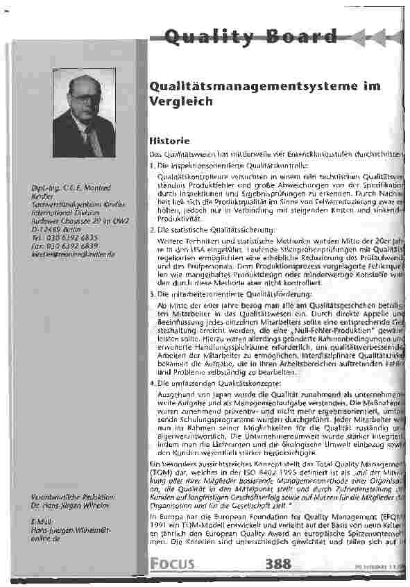 Vorschauseite 1: Qualitätsmanagementsysteme im Vergleich