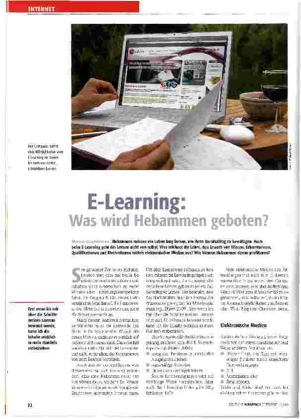 Vorschauseite 1: E-Learning: Was wird Hebammen geboten?