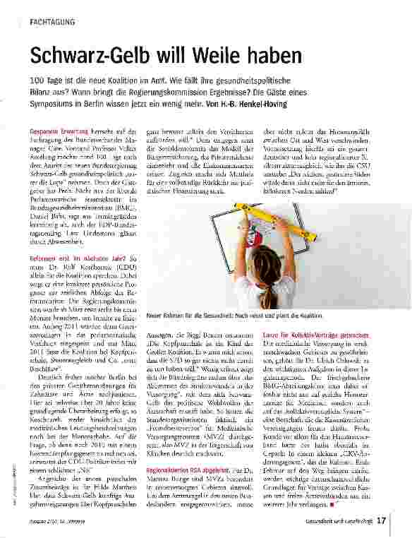 Vorschauseite 1: Schwarz-Gelb will Weile haben