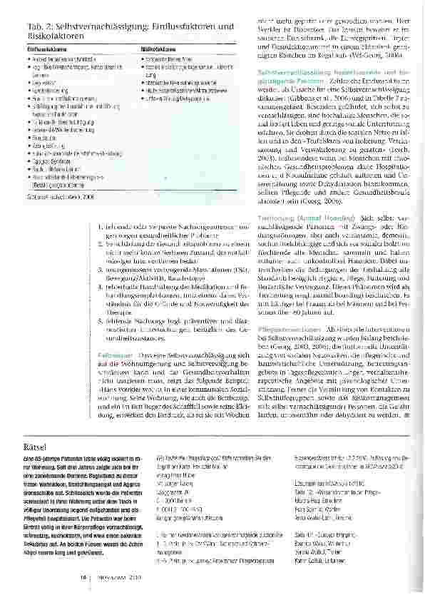 Vorschauseite 3: Vernachlässigte und sich selbst vernachlässigende alte Menschen