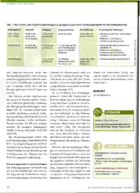 Vorschauseite 3: Bewegungstherapie mit onkologischen Patienten