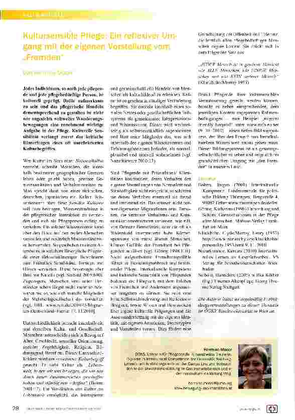 Vorschauseite 1: Kultursensible Pflege gang mit der eigenen „Fremden