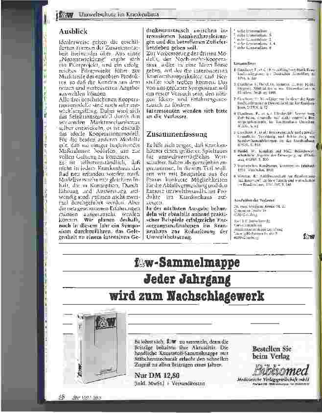Vorschauseite 3: Umweltschutz im Krankenhaus I. Abfallvermeidung, Einsatz umweltfreundlicher Produkte