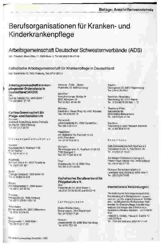 Vorschauseite 3: Anschriftenverzeichnis