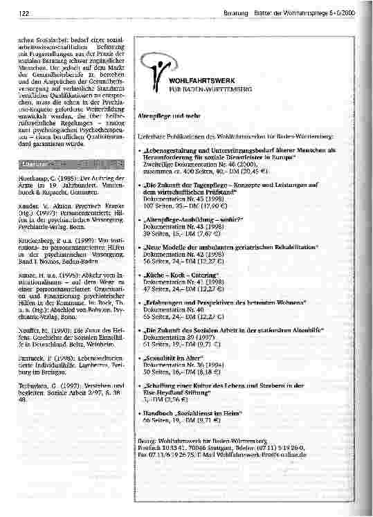 Vorschauseite 4: Beratung in der Sozialpsychiatrie Die Sozialarbeit in der Psychiatrie braucht dringend ein fachliches Profil