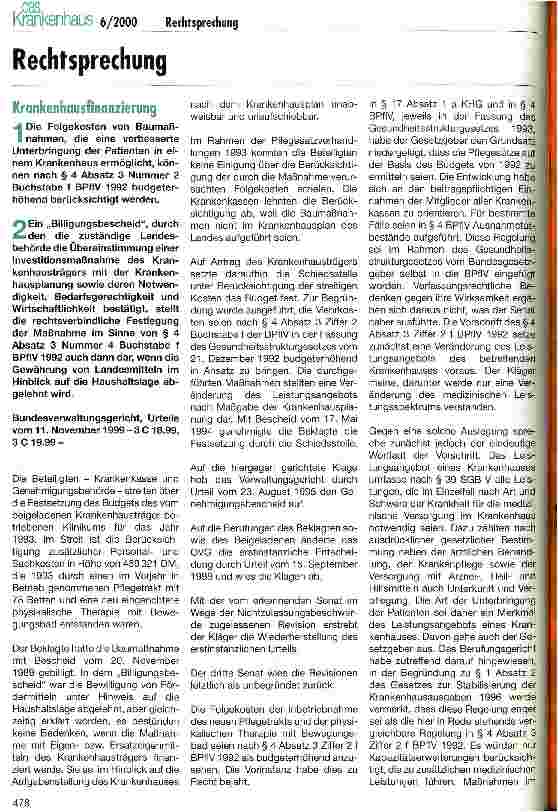 Vorschauseite 1: Krankenhausfinanzierung