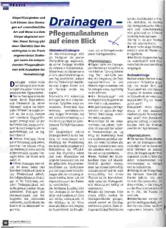 Vorschauseite 1: Drainagen - Pflegemaßnahmen auf einen Blick