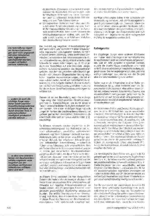 Vorschauseite 5: Prävalenz negativer Antwortverzerrungen in der berufsgenossenschaftlichen Begutachtung