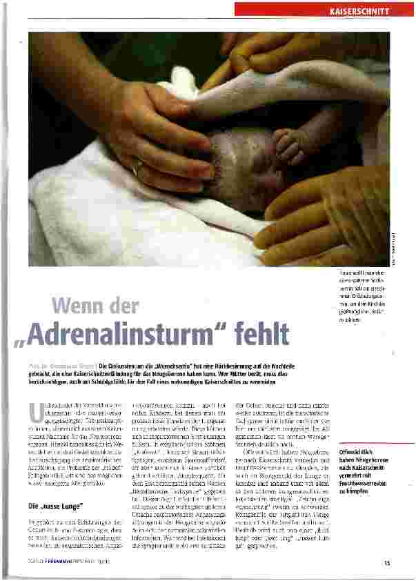 Vorschauseite 1: Wenn der Adrenalinsturm fehlt