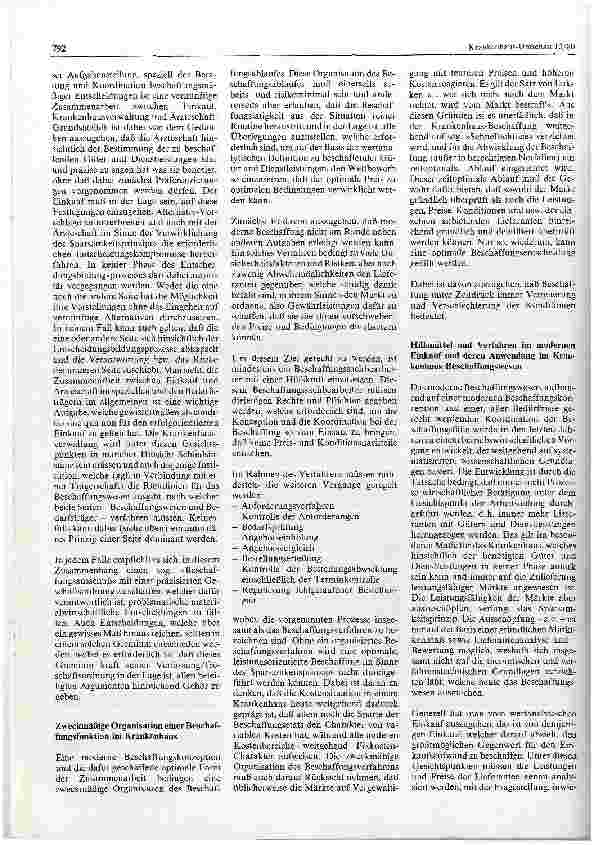 Vorschauseite 2: Modernes, rationelles Beschaffungswesen in Krankenhäusern