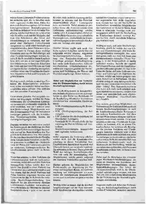 Vorschauseite 3: Modernes, rationelles Beschaffungswesen in Krankenhäusern