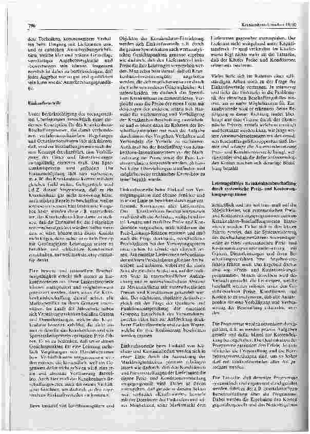 Vorschauseite 4: Modernes, rationelles Beschaffungswesen in Krankenhäusern