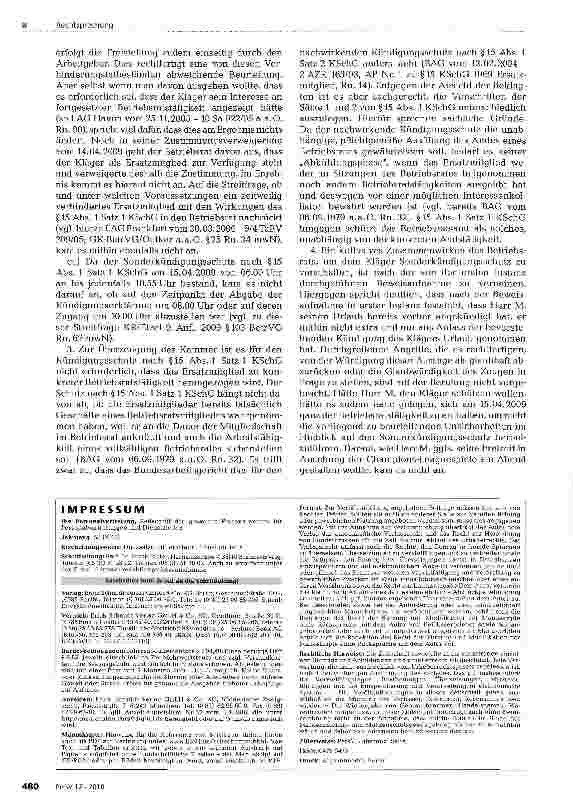 Vorschauseite 5: Sonder Kündigungsschutz eines Ersatzmitglieds