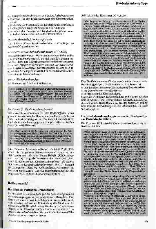 Vorschauseite 5: Von der Säuglingspflegerin zur Kinderkrankenschwester