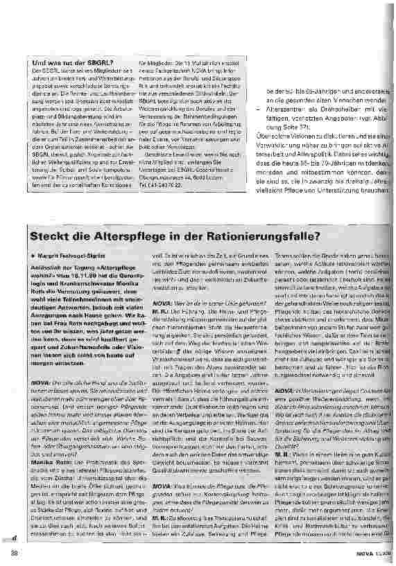 Vorschauseite 3: Eine menschlich angemessene Alterspflege hat ihren Preis