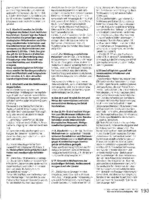 Vorschauseite 2: Das neue Infektionsschutzgesetz - IfSG Konsequenzen für die Krankenhaushygiene