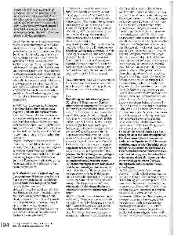 Vorschauseite 3: Das neue Infektionsschutzgesetz - IfSG Konsequenzen für die Krankenhaushygiene