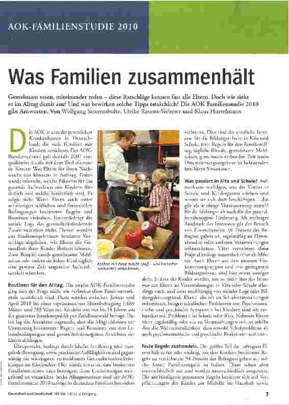 Vorschauseite 1: Was Familien zusammenhält